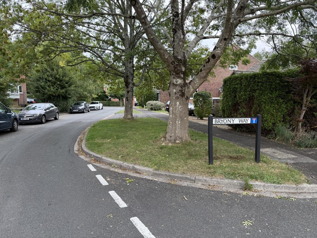 Lot: 36 - FREEHOLD PARCELS OF LAND, ACCESSWAYS AND PARKING AREAS - Grass with road sign and trees